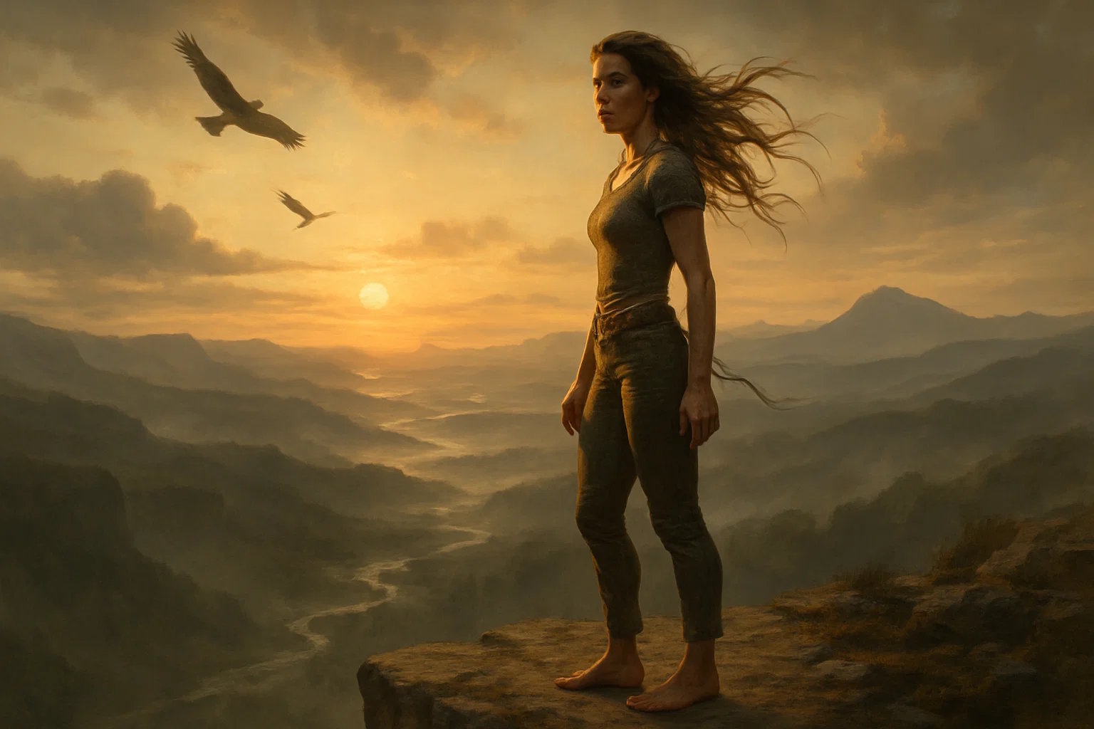 Standing at Cliff